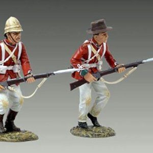 Two 24th Foot Privates Charging into Action (white trousers)