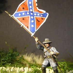 Ufficiale con bandiera che avanza