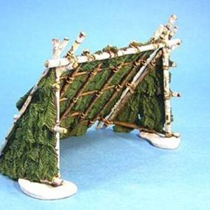 Riparo invernale di arbusti