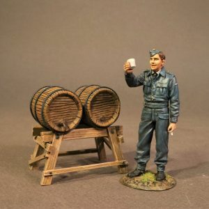 Crewman with beer kegs