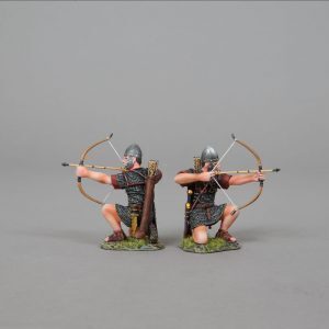 Kneeling archer firing straight ahead