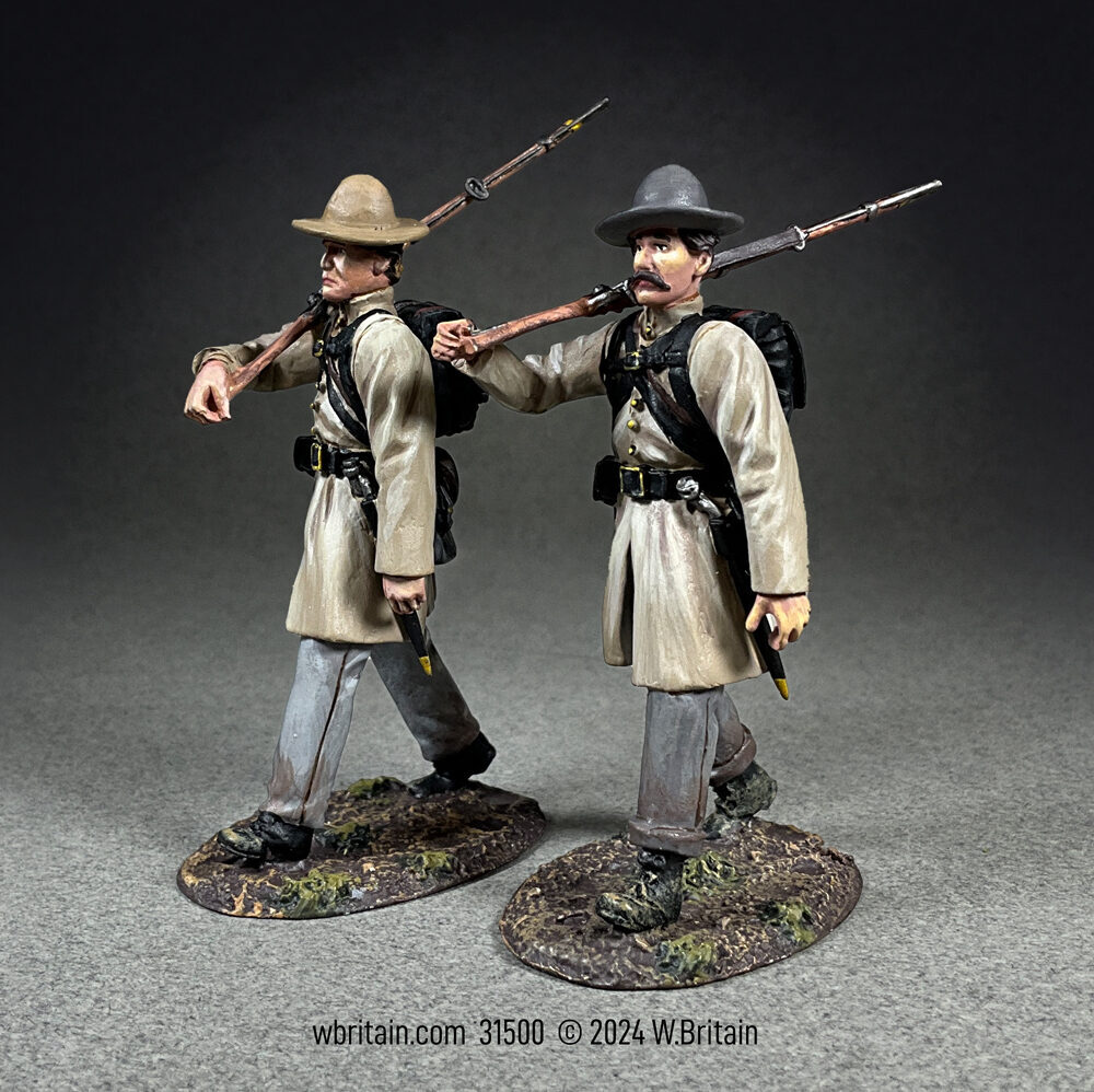 31500 - Hard Road to Travel Confederate Infantry in Frock Coat Marching No.1