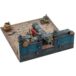 PIR031 Naval 9lb Cannon on Ship Deck Diorama