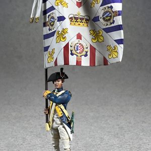 French Royal Deux-Ponts Ensign with Color, 1781