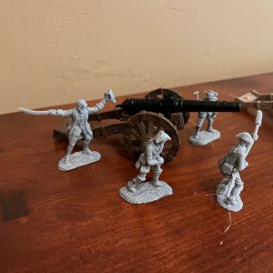 The French artillery crew includes four (4) figures and a 32 pound cannon.