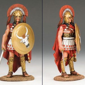 Ufficiale oplita con spada e scudo