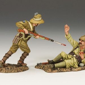 Un soldato turco sta per essere colpito da un soldato australiano