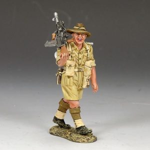 Soldato australiano con mitra Bren