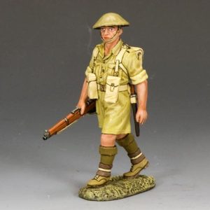 Soldato australiano che avanza con fucile