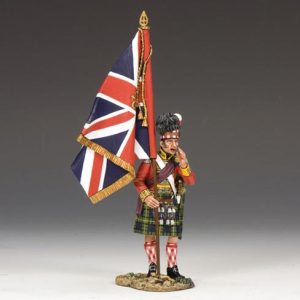 Ufficiale con bandiera britannica