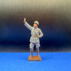 ITALIAN LEADER con elmetto uniforme grigia
