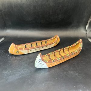 1 Canoa nativi americani dipinta 33*165*H40